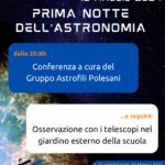 18 maggio 2024 prima notte dell'astronomia ad Adria, presso la Sala Caminetto del liceo scientirfico "Galileo Galilei", viale U. Maddalena 24, Adria